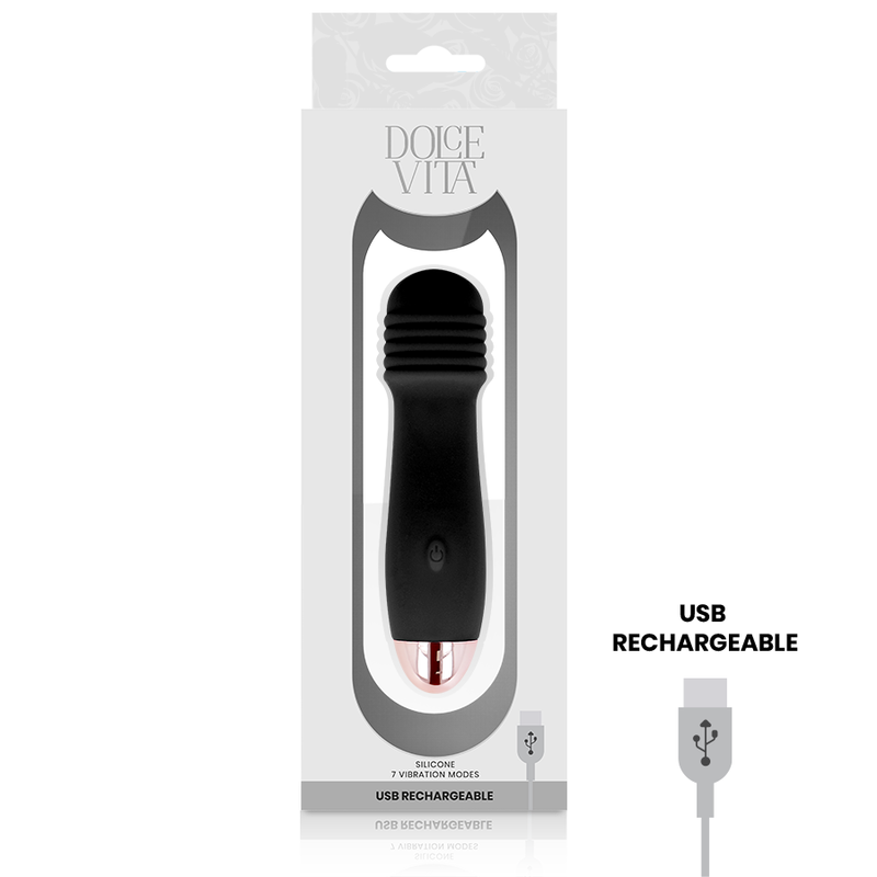 DOLCE VITA - RECHARGEABLE VIBRATOR THREE BLACK 7 SPEED - Bild 3