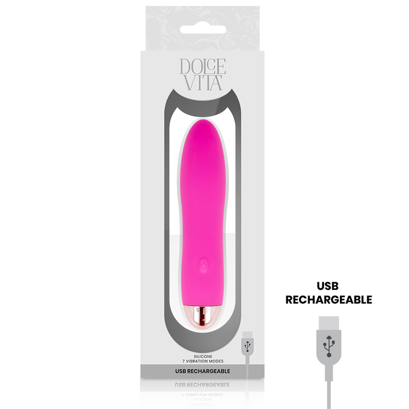 DOLCE VITA - RECHARGEABLE VIBRATOR FOUR PINK 7 SPEEDS - Bild 3