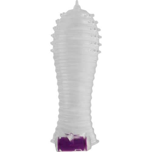 OHMAMA - TEXTURED PENIS SHEATH WITH VIBRATING BULLET - Image 3