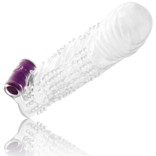 OHMAMA - TEXTURED PENIS SHEATH WITH VIBRATING BULLET - Image 2