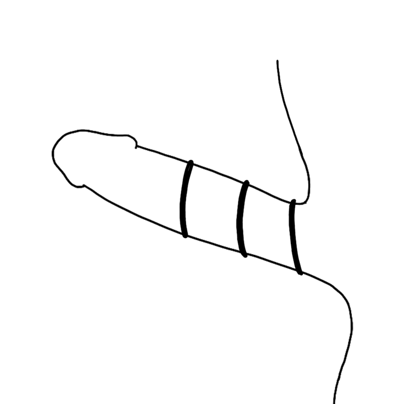 OHMAMA - SET OF 3 BLACK SILICONE RINGS - Image 2