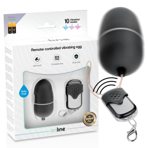 ONLINE - REMOTE CONTROL VIBRATING EGG M BLACK - Image 2