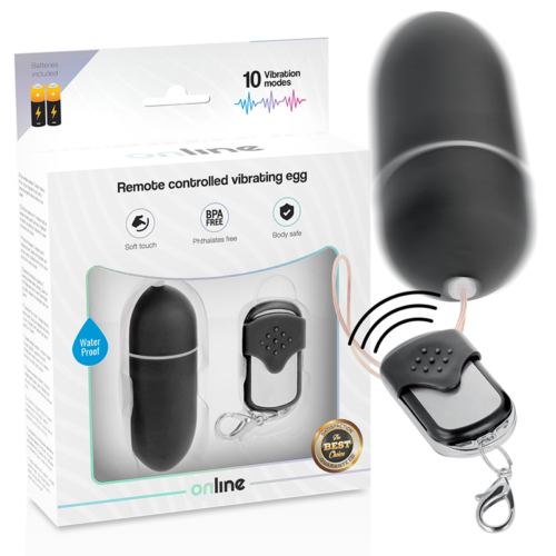 ONLINE - REMOTE CONTROL VIBRATING EGG L BLACK - Image 2