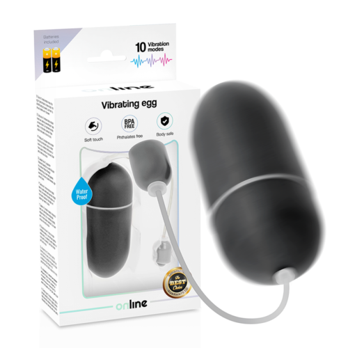 ONLINE - WATERPROOF VIBRATING EGG BLACK - Image 2