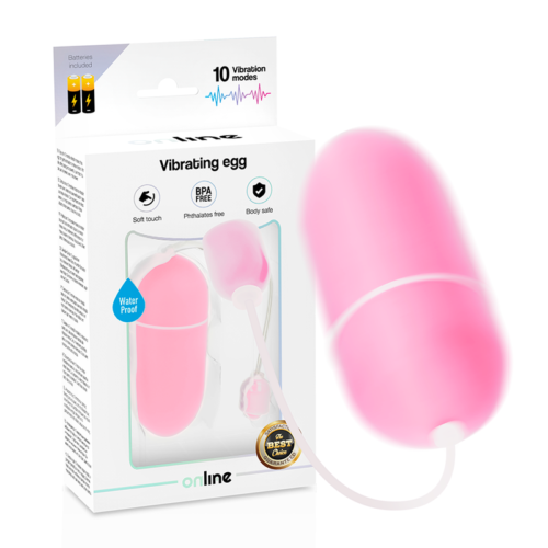 ONLINE - WATERPROOF VIBRATING EGG PINK - Image 2