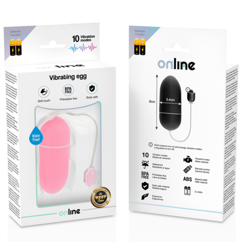 ONLINE - WATERPROOF VIBRATING EGG PINK - Image 5