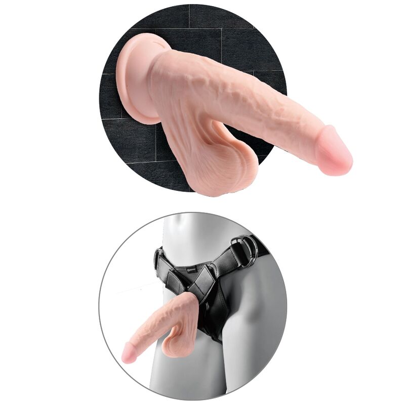 KING COCK - PLUS 3D DILDO SWINGING BALLS 15.2 CM LIGHT SKIN - Image 5