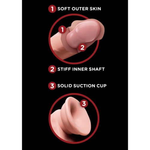 KING COCK - PLUS 3D DILDO SWINGING BALLS 12.7 CM - Image 5