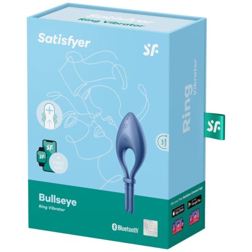 SATISFYER - BULLSEYE RING VIBRATOR APP BLUE - Image 3