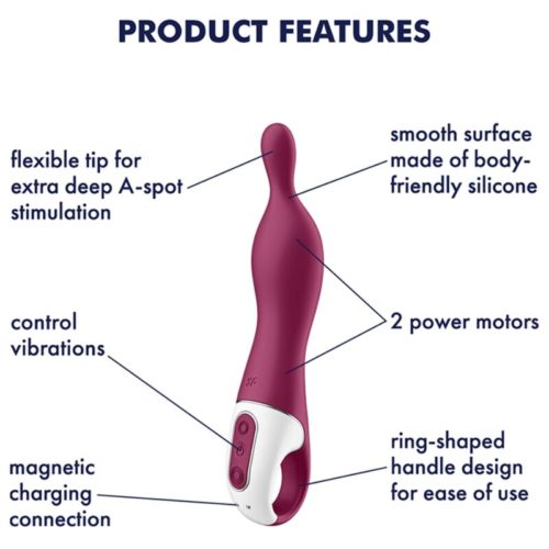 SATISFYER - AMAZING 1 ASPOT VIBRATOR BERRY - Image 4