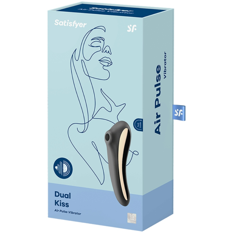 SATISFYER - DUAL KISS AIR PULSE VIBRATOR BLACK - Bild 4