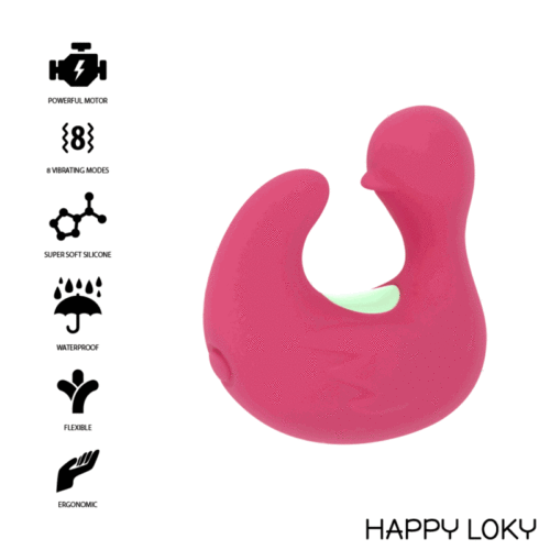 HAPPY LOKY - DUCKYMANIA RECHARGEABLE SILICONE STIMULATOR FINGER - Bild 2