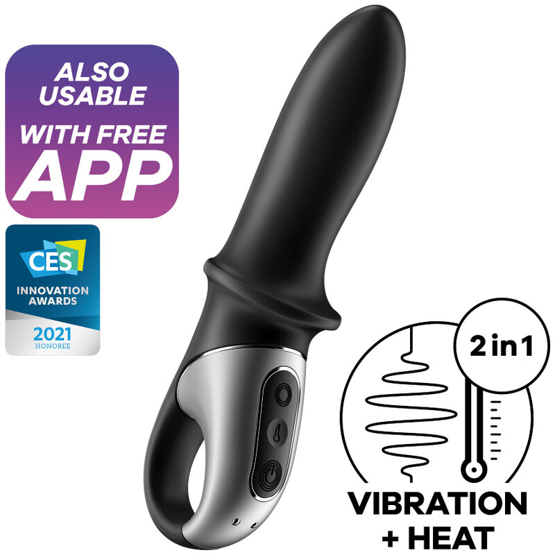 SATISFYER - HOT PASSION ANAL VIBRATOR APP SVART