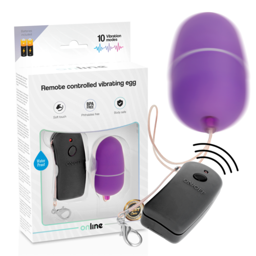 ONLINE - REMOTE CONTROLLED VIBRATING EGG PURPLE - Image 2