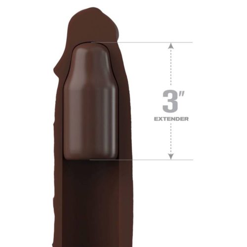 FANTASY X- TENSIONS - PIPEDREAMS SLEEVE 22,86 CM + 7,62 CM PLUG BROWN - Bild 2