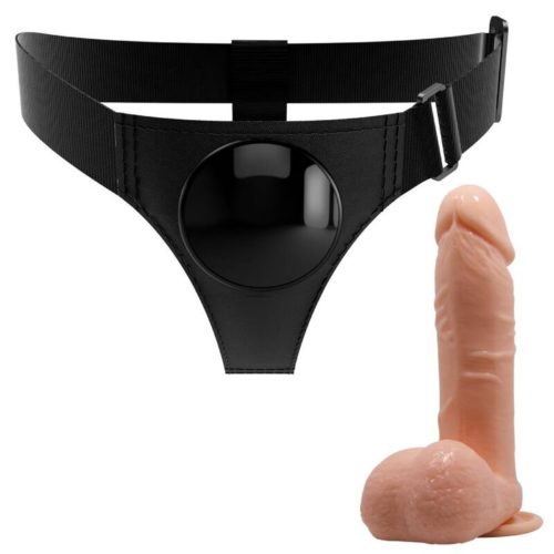 PRETTY LOVE - HARNESS BRIEFS UNIVERSAL HARNESS WITH DILDO TOM 20 CM NATURAL - Image 3