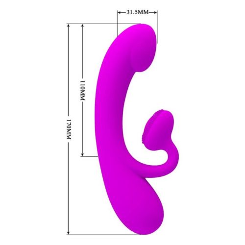 PRETTY LOVE - SINCERE VIBRATOR AND CLITORIS SUCKER PURPLE SILICONE - Image 5