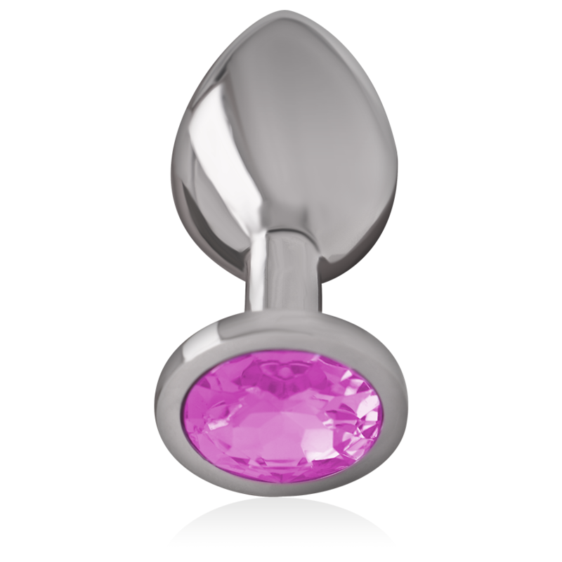 INTENSE - ALUMINUM METAL ANAL PLUG WITH PINK CRYSTAL SIZE S - Image 3