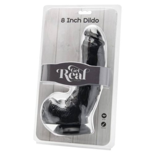 GET REAL - DILDO 20,5 CM WITH BALLS BLACK - Bild 2