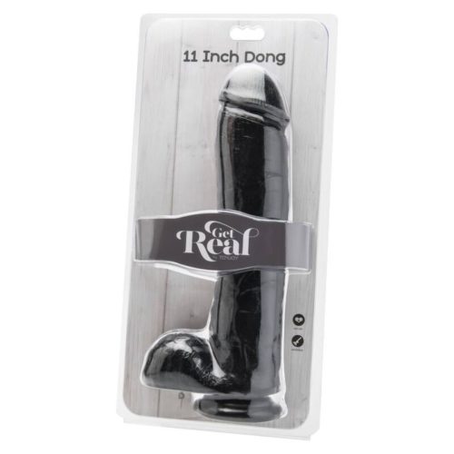 GET REAL - DILDO 28 CM WITH BALLS BLACK - Bild 2