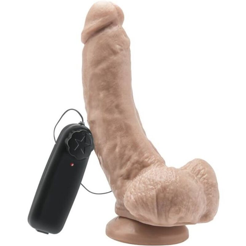 GET REAL - DILDO 20,5 CM MED KULOR VIBRATOR HUD