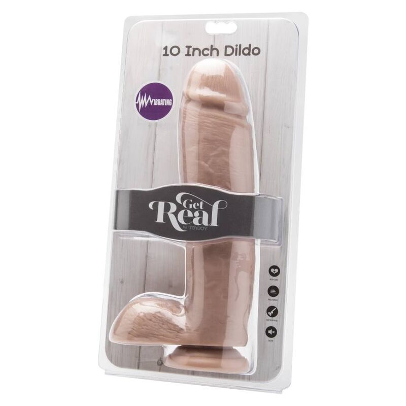 GET REAL - DILDO 25,5 CM WITH BALLS VIBRATOR SKIN - Image 2
