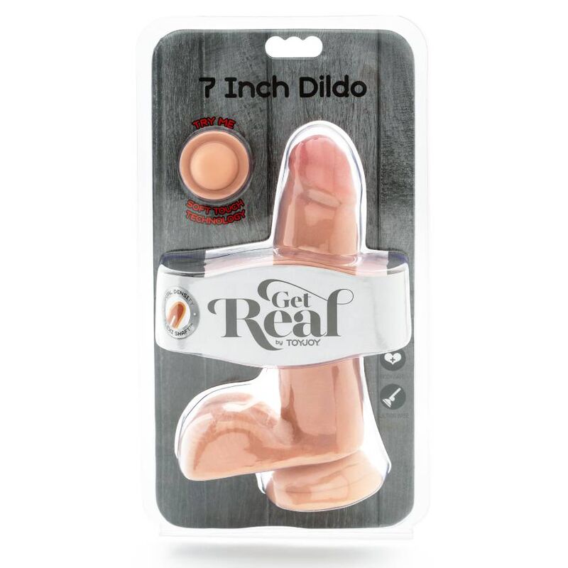 GET REAL - DUAL DENSITY DILDO 12 CM BALLS SKIN - Bild 3