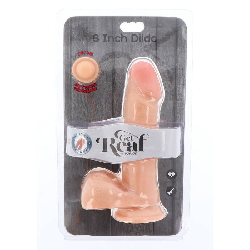 GET REAL - DUAL DENSITY DILDO 18 CM BALLS SKIN - Image 3