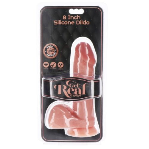 GET REAL - SILICONE DILDO 20,5 CM W BALLS SKIN - Bild 4