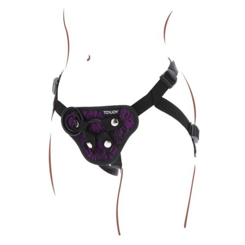 GET REAL - STRAP-ON LACE HARNESS PURPLE - Image 5