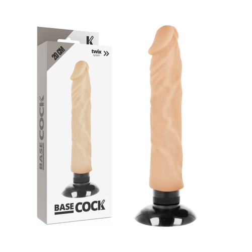 BASECOCK - REALISTIC VIBRATOR 2-1 FLESH 20 CM -O- 4 CM - Bild 3