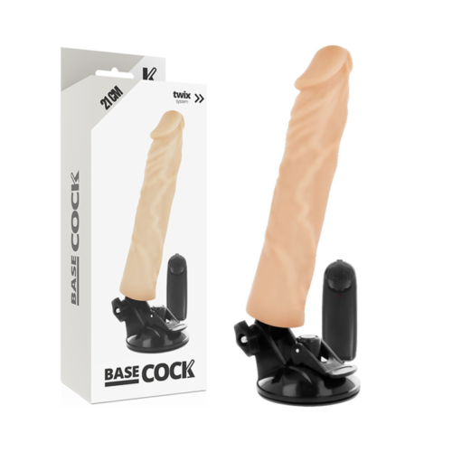 BASECOCK - REALISTIC VIBRATOR REMOTE CONTROL FLESH 21 CM -O- 4 CM - Image 3