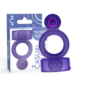 CASUAL LOVE - RING VIBRATING DUBBEL NÖJE LILA