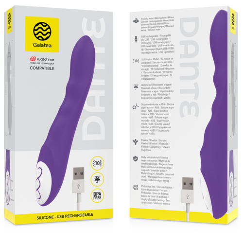 GALATEA - DANTE LILAC VIBRATOR COMPATIBLE WITH WATCHME WIRELESS TECHNOLOGY - Bild 3