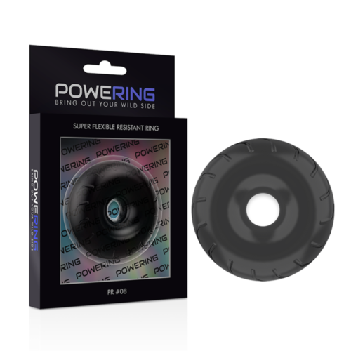 POWERING - SUPER FLEXIBLE AND RESISTANT PENIS RING 5CM PR08 BLACK - Image 4