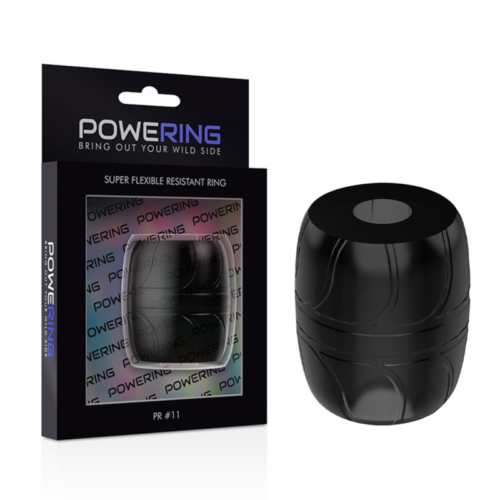 POWERING - SUPER FLEXIBLE AND RESISTANT PENIS RING 5 CM PR11 BLACK - Image 4