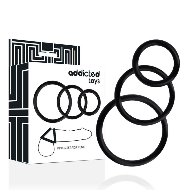 ADDICTED TOYS - RINGS SET FOR PENIS BLACK - Bild 2