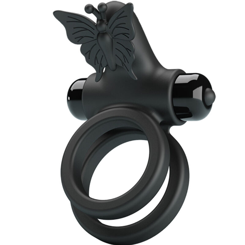 PRETTY LOVE - DOUBLE VIBRATING RING WITH BLACK STIMULATOR - Bild 2