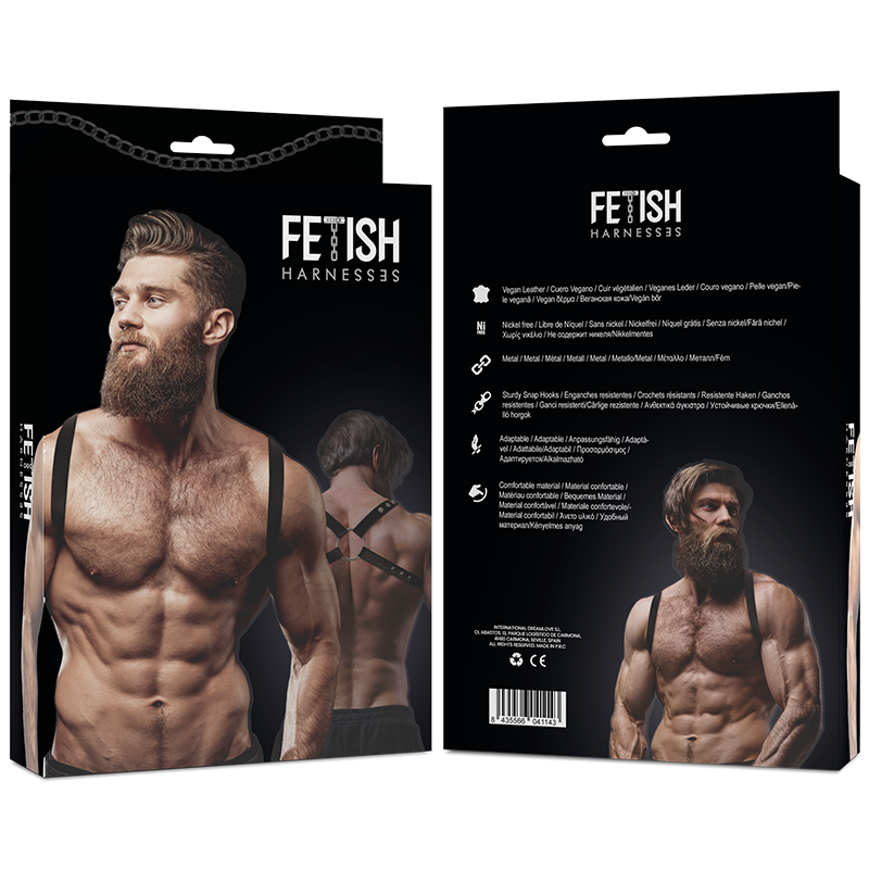 FETISH SUBMISSIVE ATTITUDE - MENS ECO-LEATHER BACK HARNESS - Image 3