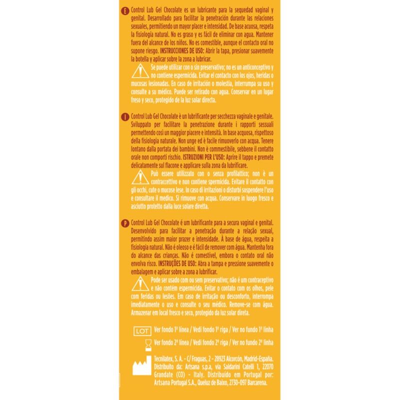CONTROL - LUB GEL CHOCOLATE LUBRICANT 75 ML - Bild 2