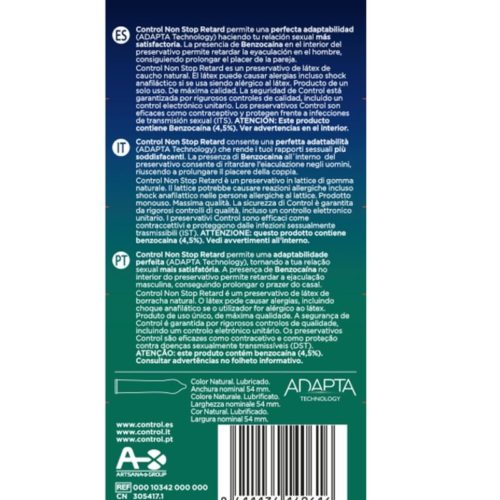 CONTROL - NON STOP RETARD CONDOMS 12 UNITS - Bild 2