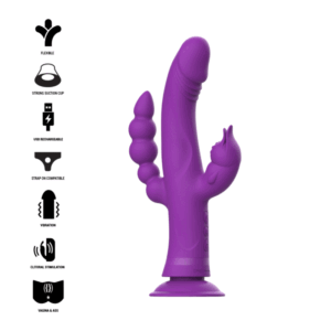 Intense Casanova – rabbitvibrator med tre motorer, lila