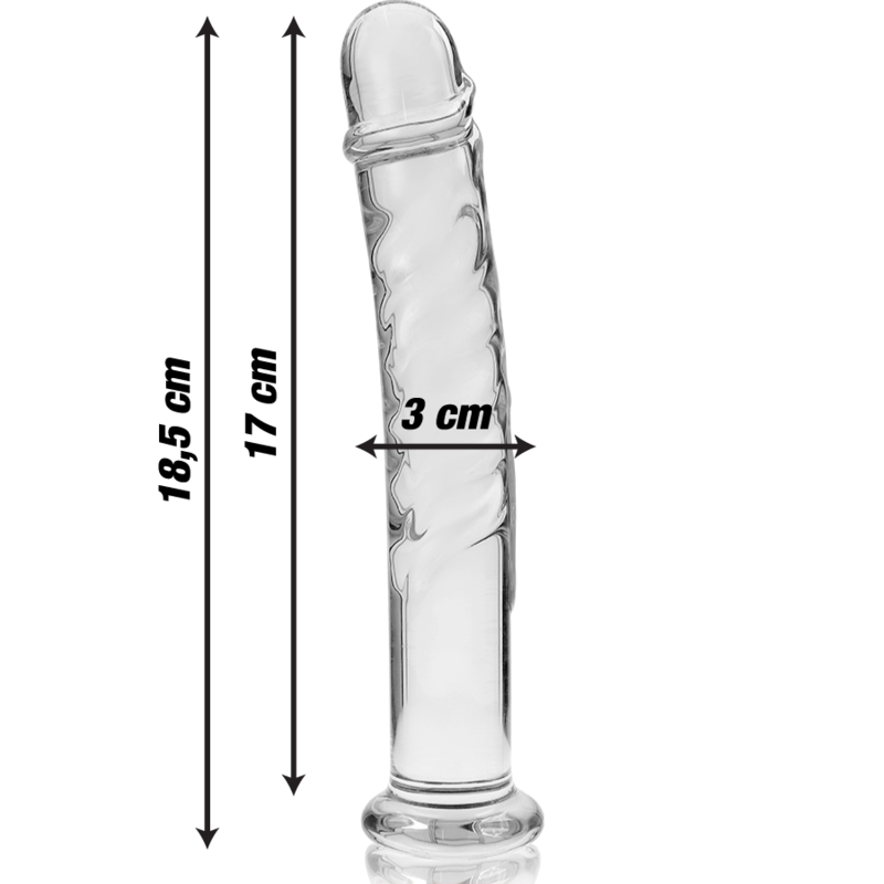 NEBULA SERIES BY IBIZA - MODELO 16 DILDO CRISTAL TRANSPARENTE 18.5 CM -O- 3 CM - Image 3