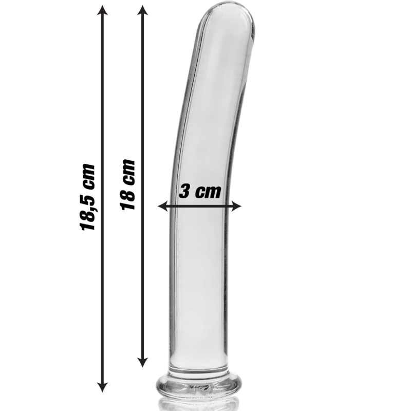 NEBULA SERIES BY IBIZA - MODELO 17 DILDO CRISTAL TRANSPARENTE 18.5 CM -O- 3 CM - Image 3