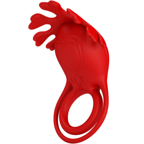 PRETTY LOVE - RUBEN VIBRATOR RING 7 VIBRATIONS SILICONE RED - Image 2