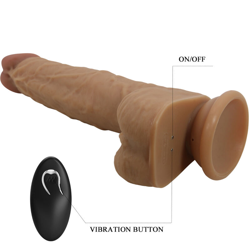 PRETTY LOVE - JONATHAN SILICONE DILDO 3 VIBRATIONS + 3 INSERTION MEASUREMENTS REMOTE CONTROL 21 CM - Image 4