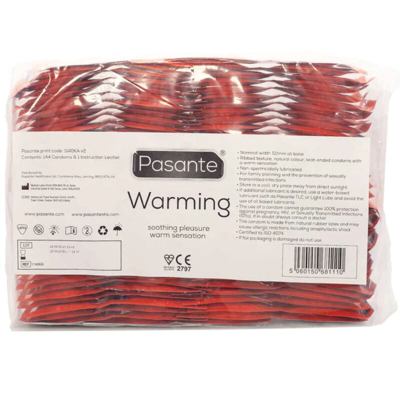 PASANTE - CONDOMS WARMING EFFECT BAG 144 UNITS - Bild 3