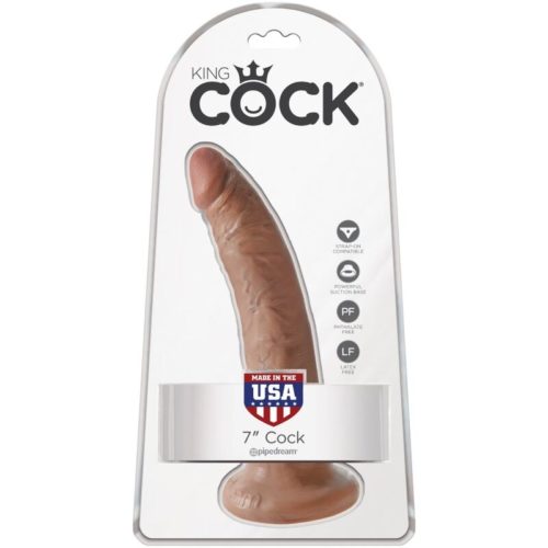 KING COCK - REALISTIC PENIS 17.5 CM CARAMEL - Bild 5