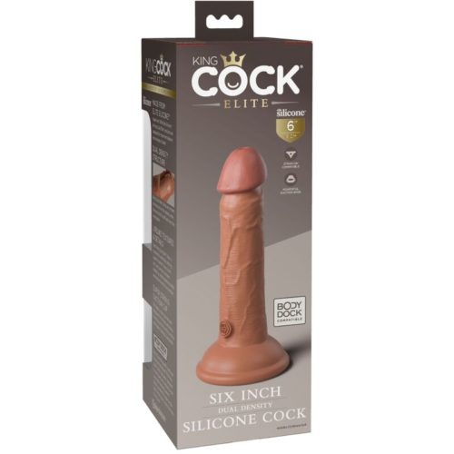 KING COCK - ELITE REALISTIC SILICONE DILDO 15.2 CM CARAMEL - Bild 5