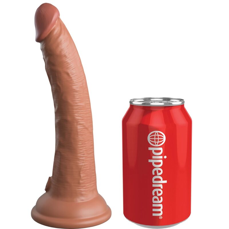 KING COCK - ELITE REALISTISK SILIKON DILDO 17,8 CM KARAMELL